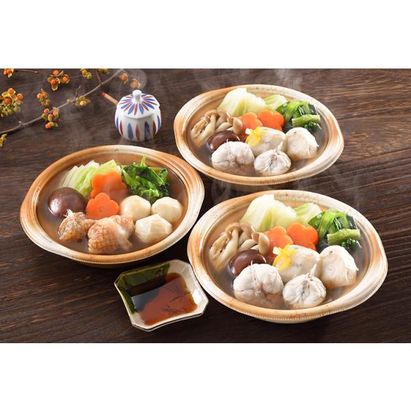 レンジで簡単調理、ふくの本場下関の料理人のレシピを完全再現した、ご家庭でも簡単にお楽しみいただけるお一人様用の本格鍋の詰め合わせです。出汁・魚介・野菜がすべてセットされているので、冷凍のまま電子レンジで本格鍋をお召し上がりいただけます。■商...