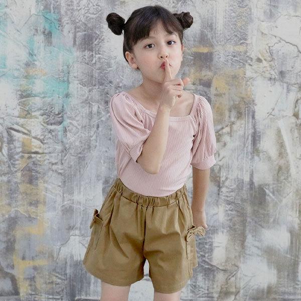 ショートパンツ 女の子 子供服 こども服 子ども服 キッズ 春 夏 秋 100 110 1 130 140 150 アウトレット ポケット リボン Bascle 子供服bee 通販 Yahoo ショッピング