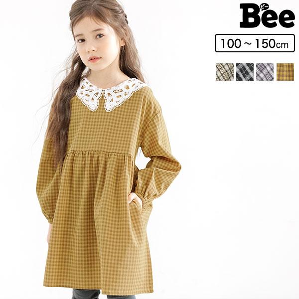 レース衿付きワンピ 女の子 子供服 子ども服 こども服 キッズ 秋 冬 100 110 1 130 140 150 ポケット 衿付き Aw新色 Sbb 子供服bee 通販 Yahoo ショッピング