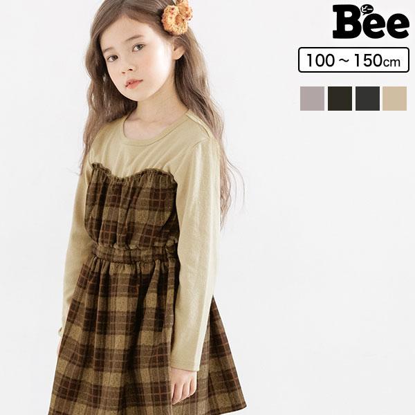 袖切り替えワンピース 女の子 子供服 こども服 子ども服 キッズ 秋 冬 100 110 1 130 140 150 仮装 ポケット Aw新色 Sbb 子供服bee 通販 Yahoo ショッピング