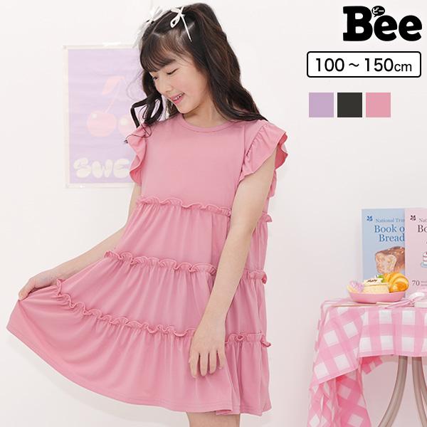 Bee des Bee ティアードワンピース 半袖 ノースリーブ 子供服 キッズ