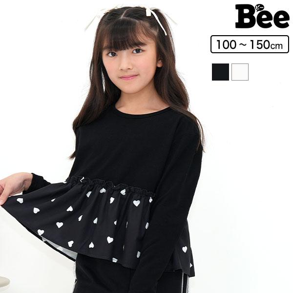 Bee des Bee ペプラムトップス Tシャツ 長袖 子供服 キッズ ジュニア