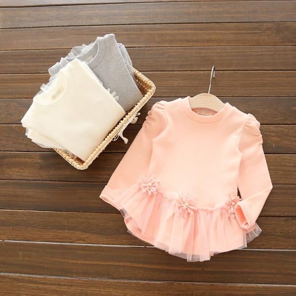 キッズ 長袖 Tシャツ 可愛いパール フラワー付き カットソー シンプル無地 長袖トップス ロング丈 インナー 女の子 韓国子供服 秋新作 5 400円以上送料無料 Buyee Buyee Japanese Proxy Service Buy From Japan Bot Online