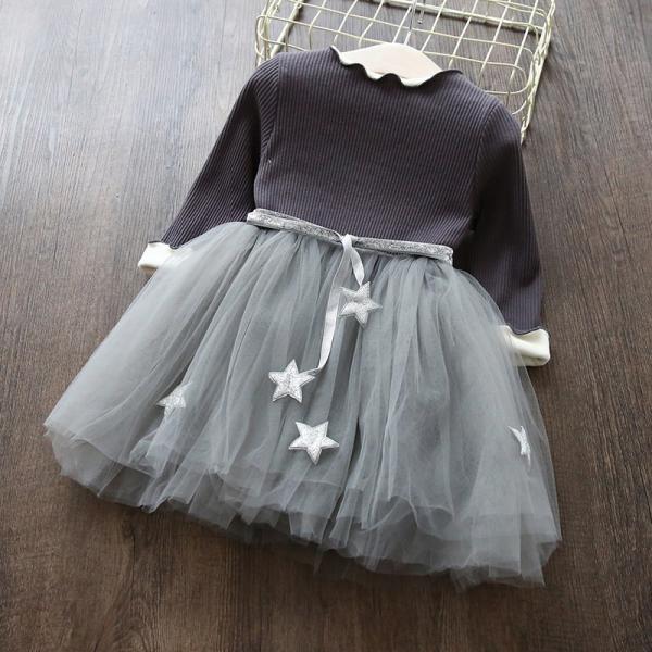 韓国子供服 冬新作 キッズ ワンピース 厚手 裏起毛 切替チュールワンピース チュールスカート 子供服 女の子 可愛い 星リボン付き 長袖ワンピース Buyee Buyee 日本の通販商品 オークションの代理入札 代理購入