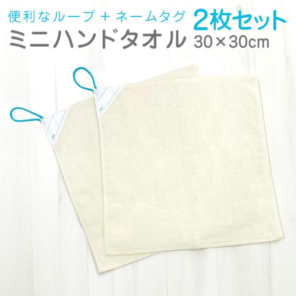 ミニハンドタオル 2枚セット 30×30cm｜無地 シンプル 手口拭き ハンド