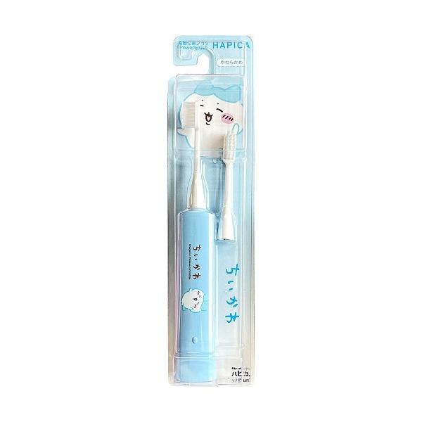 ちいかわ 電動歯ブラシ ちいかわハピカ やわらかめ ハチワレ 歯ブラシ 電動 歯磨き ブルー ミニマム DBC-5BCHHA
