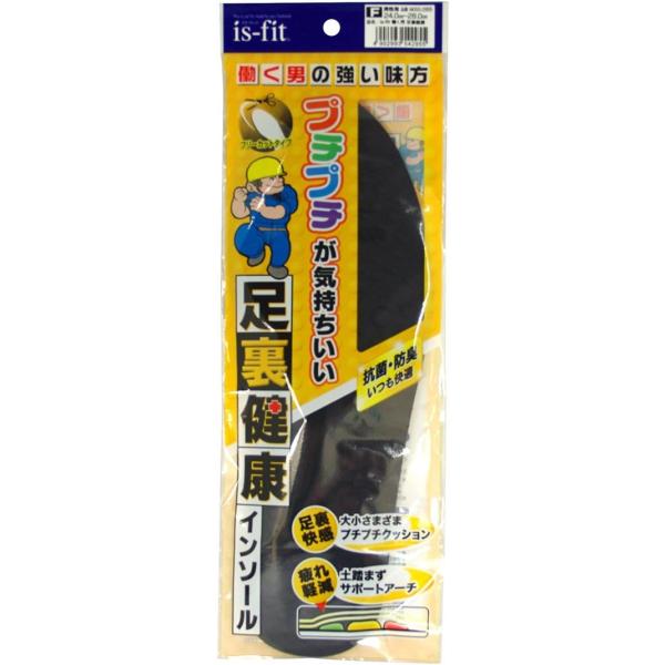 is-fit イズフィット 働く男 足裏健康インソール 男性用 フリーサイズ 24.0-28.0cm 防菌 防臭 デオドラント効果 疲れ軽減 土踏まず サポート