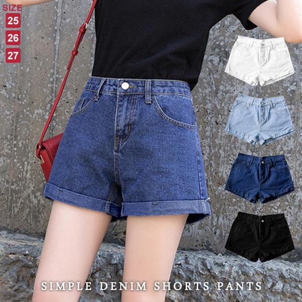 デニムショートパンツ 黒 金色ステッチ24インチ デニムショートパンツ 黒 金色ステッチ24インチ パンツ