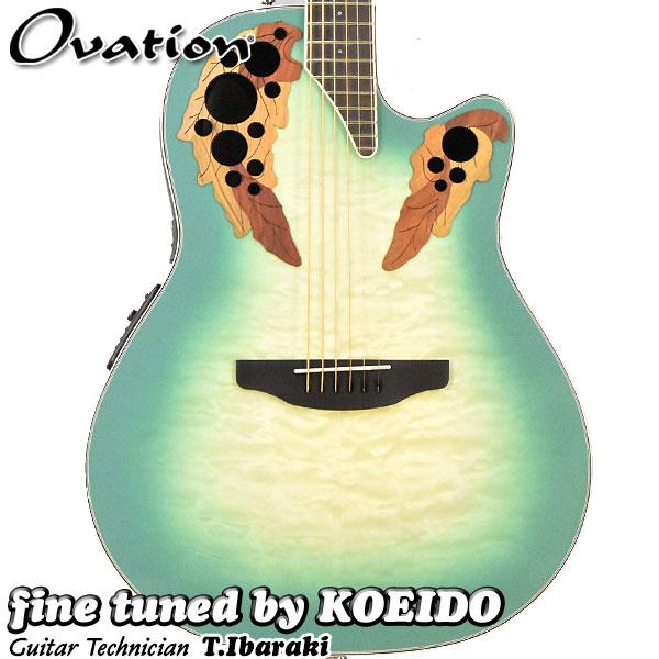 Ovation Celebrity Elite Exotic CE44X-9B-G(ストラップ、スペア