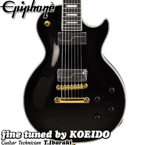 （お取り寄せ商品）Epiphone Matt Heafy Les Paul Custom Origins 7-String  Ebony(スペア弦、クリップチューナー付き) マット・ヒーフィー レスポール7弦