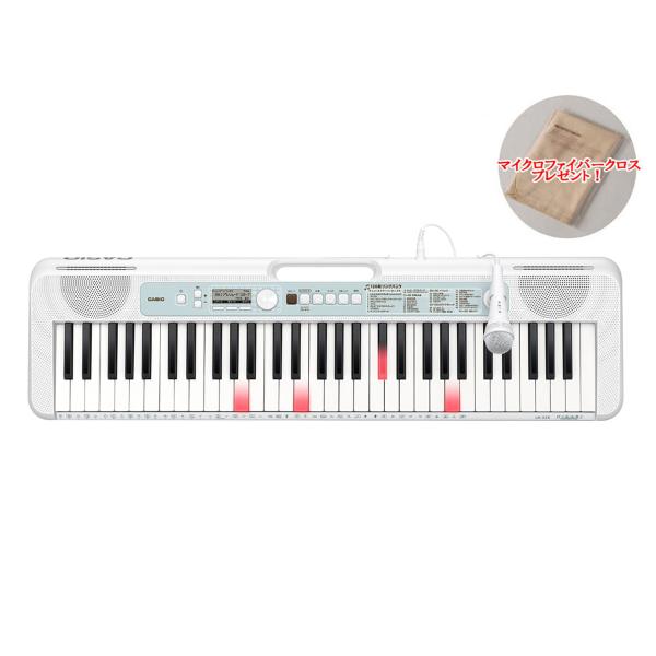 ■光る鍵盤を追いかけて、はじめてでもすぐ楽しい。楽しく弾ける！歌える！鍵盤が光って、弾く場所を教えてくれる光ナビゲーションキーボード。 指一本でも楽しめて、マイクでいつでも歌える。カラーや柄にこだわった、おしゃれでかわいらしいデザインだから...