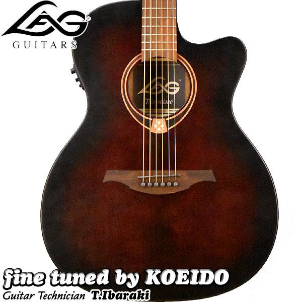 LAG Guitars エレアコ T70ACE LAG Guitars T70ACE Black & brown（スペア弦付き）ラグギター
