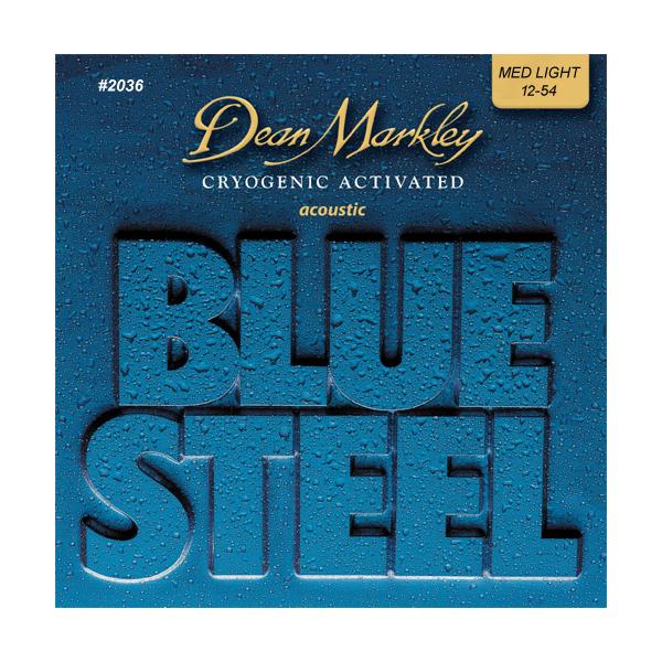 Dean Markley Blue Steel #2036 Acoustic Guitar Strings MED LIGHT 12-54 AR[XeBbNM^[ (^X֔)