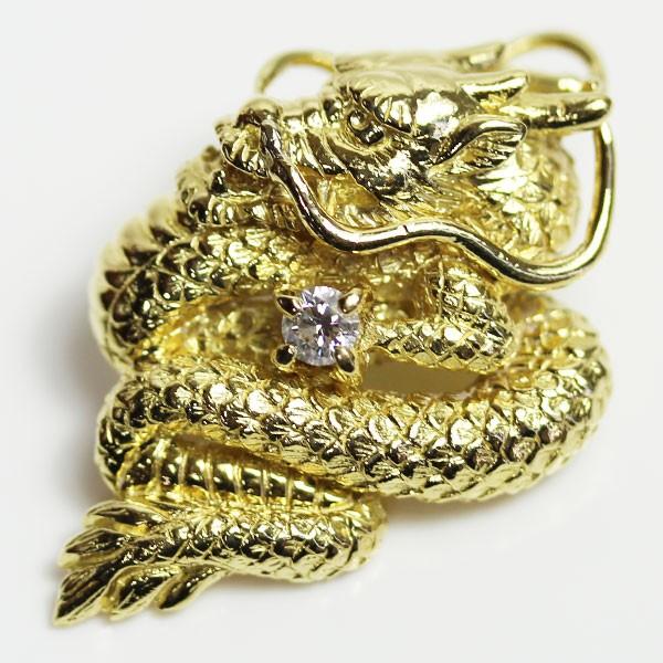 K18 0.15ct 龍トップ大 K18 0.15ct 龍トップ大