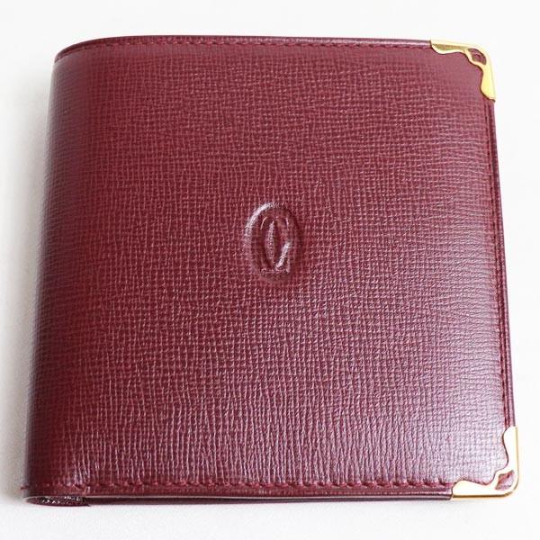 カルティエ Cartier 二つ折り財布 マストライン ボルドー ウォレット