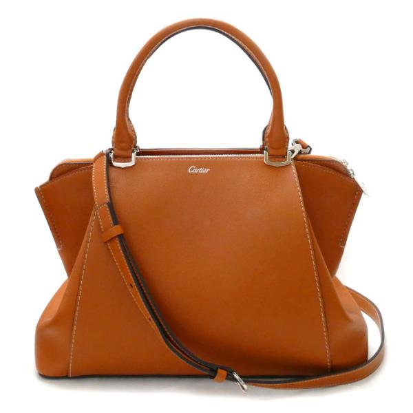 Cartier CARTIER カルティエ C ドゥ SM 2Wayショルダーバッグ ブラウン  