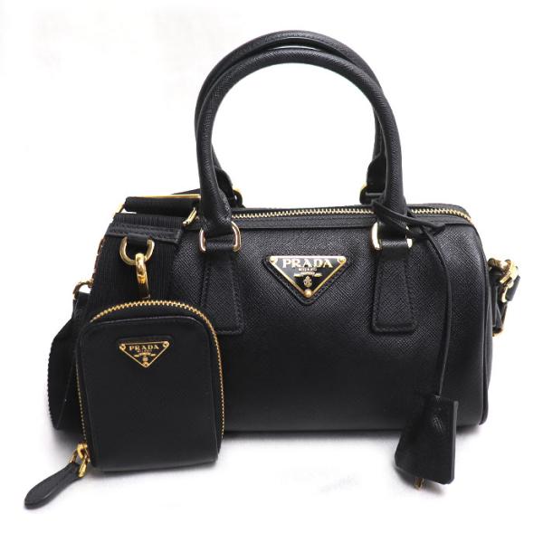 PRADA（プラダ） サフィアーノ ラクス 2Wayショルダーバッグ ブラック