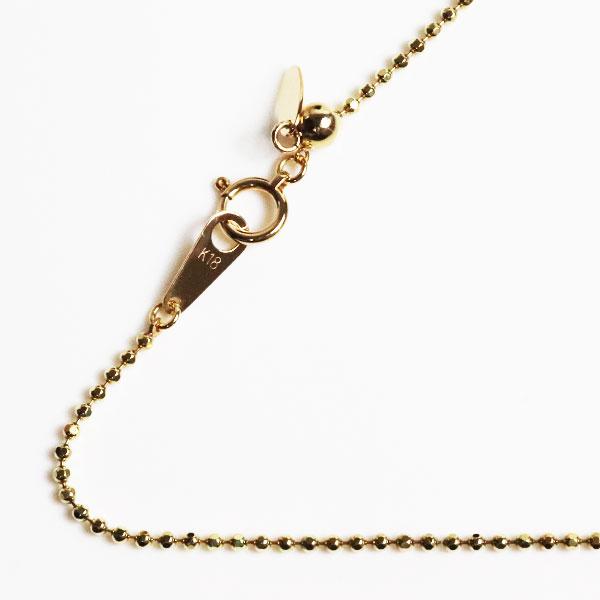 K18 ボールチェーンネックレス 4.5g 約~45.5cm 金 イエローゴールド  