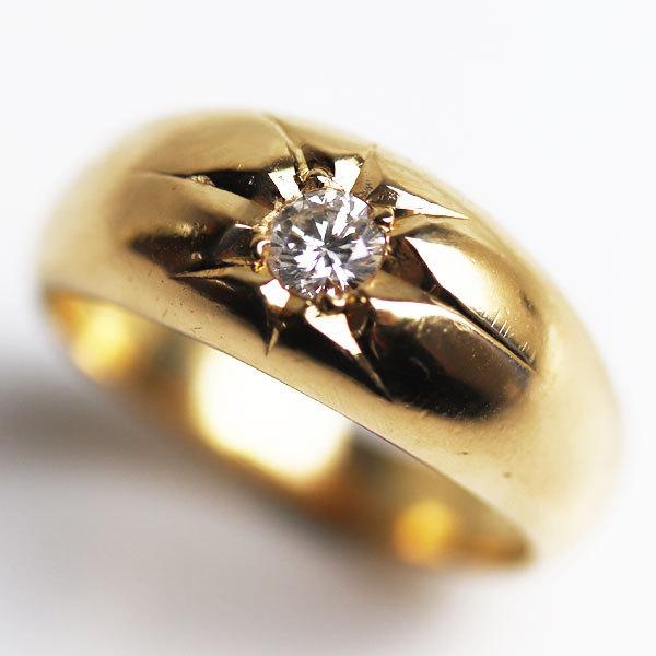 『コール 美品 K18 ダイヤモンド フクロウ モチーフデザインリング 指輪 13号 リング