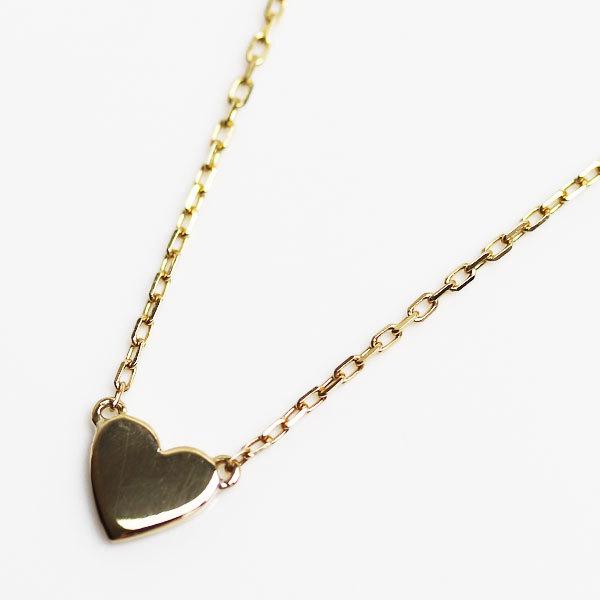 MN3892 AHKAH アーカー K18 イエローゴールド ハート ネックレス 1.4g
