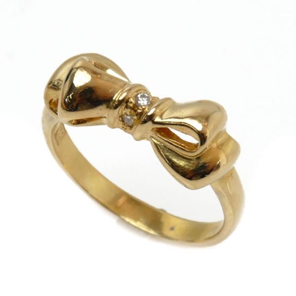 K18YG リナリッチ リボン ダイヤモンド 17号 総重量3.71g 【公式通販】