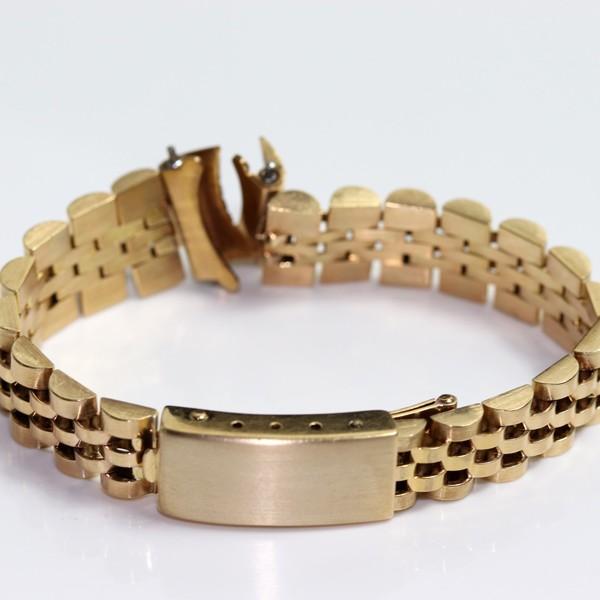 腕時計 ベルト ファッション ロレックス等のレディース金無垢時計によく合うノーブランド K18 腕時計用品 K18無垢 中古 5列腕時計ベルト総重量27 7g K18無垢 中古 K18 8536 古恵良販売