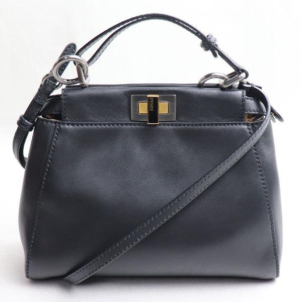 FENDI フェンディ ミニピーカブー レザー 2WAYショルダー 8BN227  