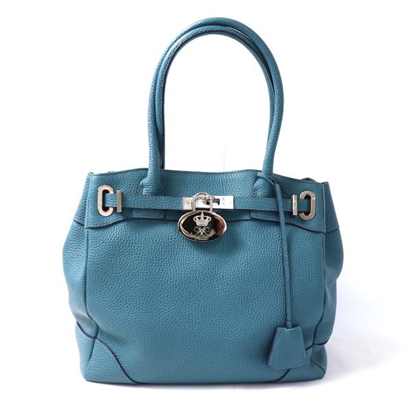 ADMJ エーディーエムジェイ LOVE&ENJOY ハンドバッグ ブルー/中古  