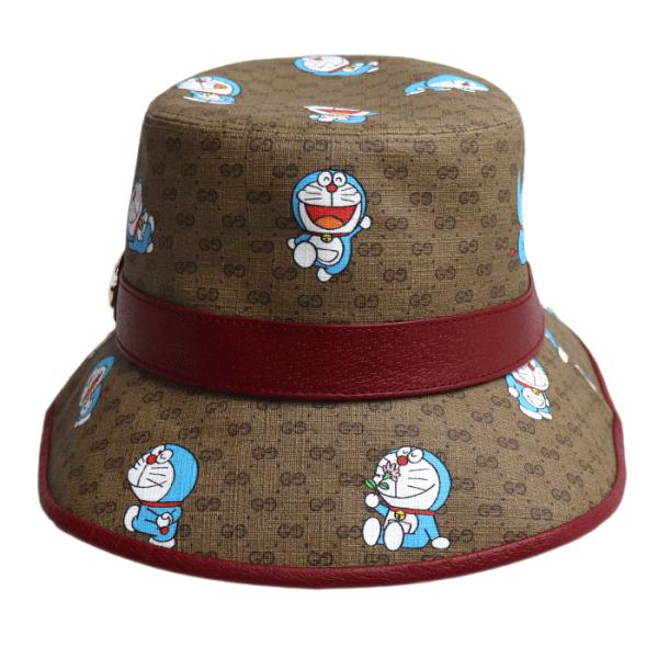 GUCCI グッチ ドラえもん コラボ ハット ブラウン 648846 L ユニ 