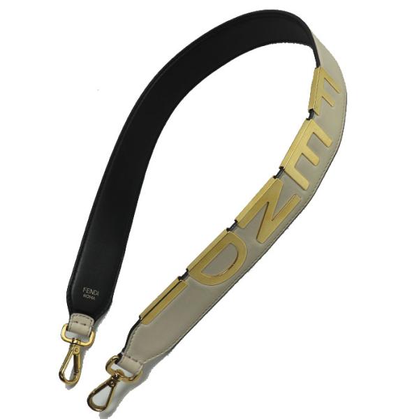 FENDI - フェンディ レザー グレー ピンク ショルダーストラップ 0150【中古】FENDI フェンディ レザー グレー ピンク ショルダーストラップ 0150