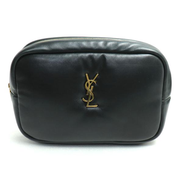 イヴサンローラン クラッチバッグ カサンドラ レザー ブラック レディース ロゴ SAINT LAURENT サンローラン ボディバッグ CLAUDIUS 590076 03U0E