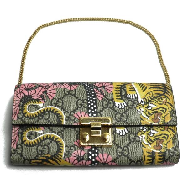 グッチ 新品 ベンガル 櫻 二つ折り財布 正規品 小銭入りあり GUCCI グッチ 二つ折り財布 GGスプリーム ベンガルタイガー 虎 【公式