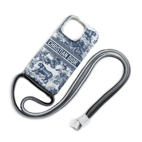 未使用品◆クリスチャンディオール iPhone14Pro ケース ストラップ付 Christian Dior クリスチャンディオール DIORTRAVEL IPHONE 14