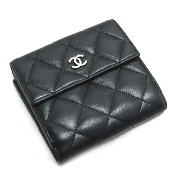 CHANEL シャネル マトラッセ Wホック コンパクトウォレット 二 CHANEL シャネル マトラッセ Wホック コンパクトウォレット 二