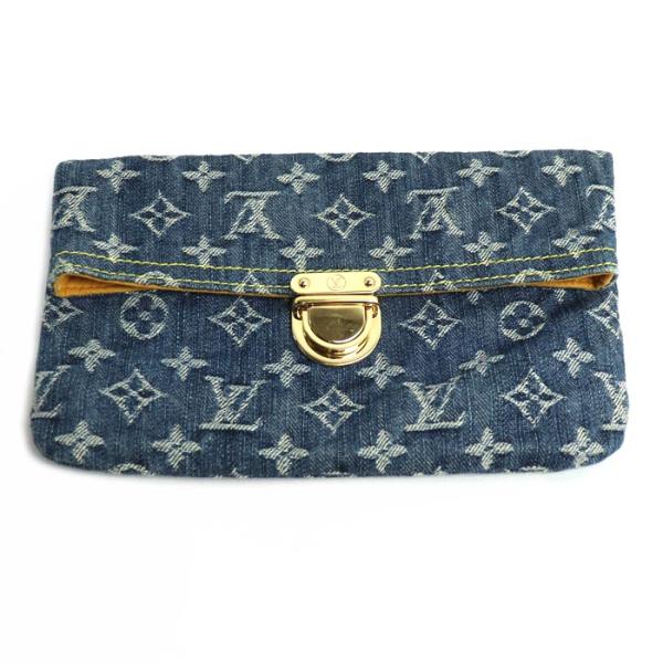 ルイヴィトン　ポシェット・プラット　モノグラムデニムクラッチバッグ　廃盤 LOUIS VUITTON（ルイ・ヴィトン） ポシェット プラット クラッチバッグ