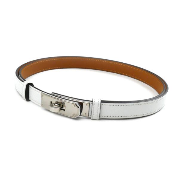 HERMES エルメス ケリー18 ベルト ホワイト（Blanc） A刻印