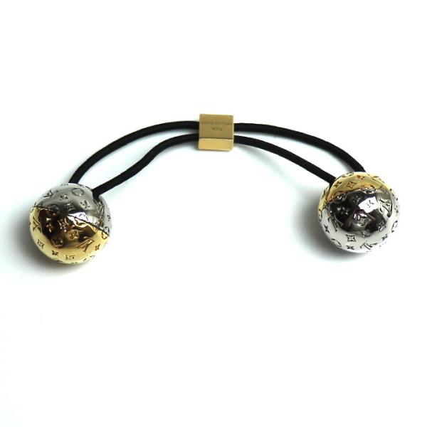 LOUIS VUITTON ルイ・ヴィトン メタル ゴム シュシュ・ナノグラム  