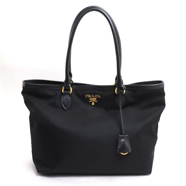 プラダ テスート ブラックナイロン ハンドバッグ/トートバッグ、レディース、 PRADA（プラダ） テスート ナイロントート トートバッグ ブラック