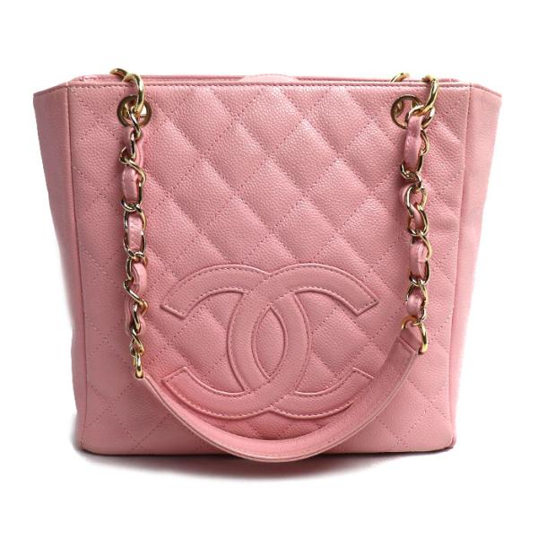 【正規品】美品 CHANEL ピンク☆キャビアスキン トートバッグ CHANEL（シャネル） キャビアスキン PST プチ ショッピングトート