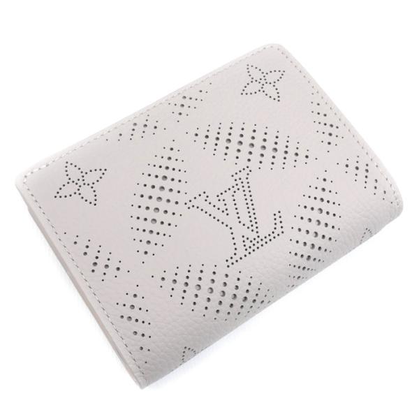 LOUIS VUITTON ルイ・ヴィトン ポルトフォイユクレア 二つ折り財布 マヒナ グレージュ/ピンク M13470 ICチップ レディース【中古】【美品】 koera_k25-467-1