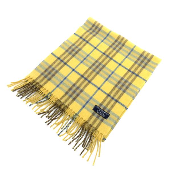クリーニング済【極美品】BURBERRY LONDON マフラー ノバチェック BURBERRY（バーバリー） LONDON ノバチェック マフラー イエロー