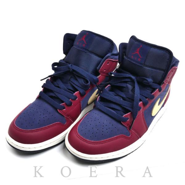 NIKE ナイキ エアジョーダン 1 MID SE スニーカー チームレッド/オブシディアン/ペールバニラ IO7449-600 27ｃｍ メンズ 未使用 買取品