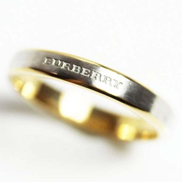Burberry バーバリー/K18/PT イエローゴールド プラチナ シンプルリング レディース/メンズ指輪 3.8ｇ サイズ15号 中古 あすつく  MR1987