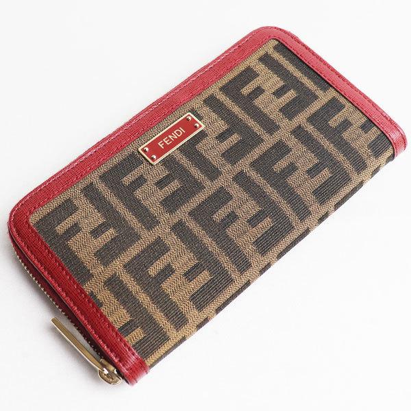 フェンディ FENDI ズッカ 8M0024 00FQ8 F0TLAラウンドファスナー長財布 