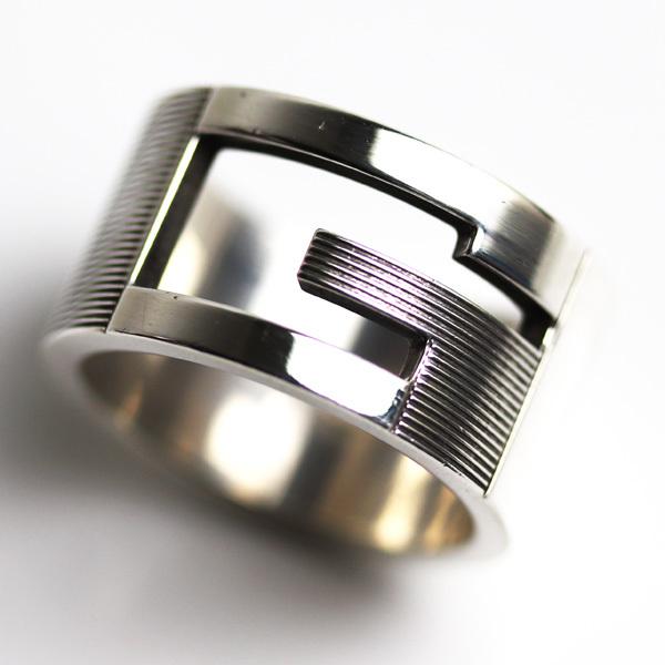 MR4980 GUCCI グッチ シルバー リング 指輪 サイズ16号 （刻印17）アクセサリー シルバー AG925 ブランテッドGリング  /中古/美品