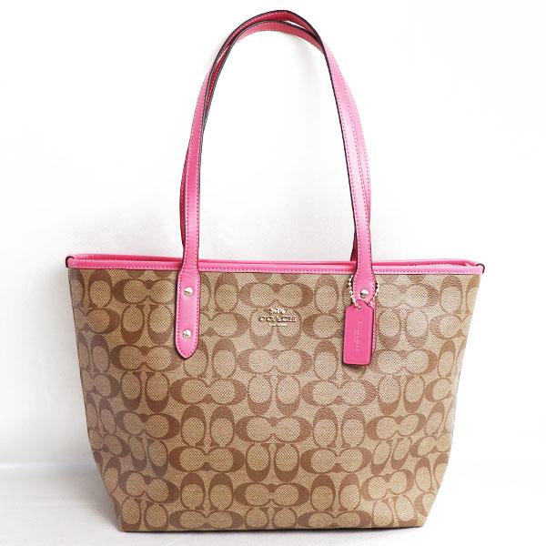 COACH コーチ トートバッグ PVC シグネチャー ギャラリートート F58292
