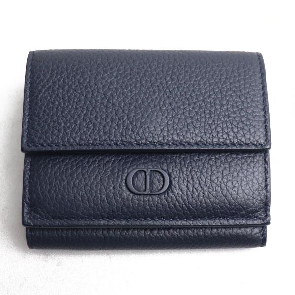 Christian Dior クリスチャンディオール 三つ折り財布 CD ICON グレインドカーフスキン 2ESBC110GCI/中古/美品