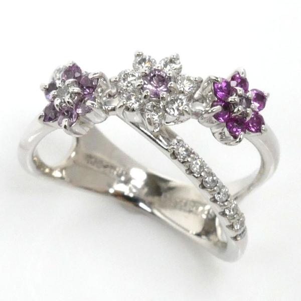 Sirena Azzurro セイレーンアズーロ K18WG フラワー モチーフ リング  