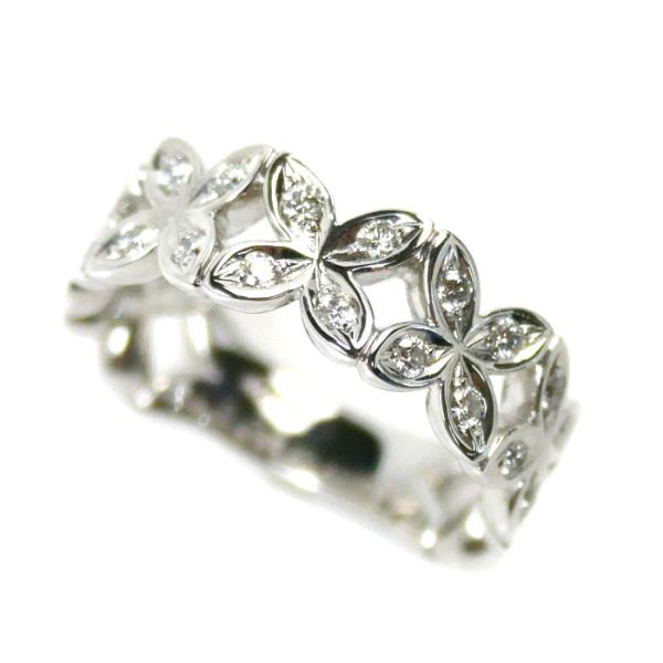 ＊*＊様 ミキモト リング K18 D0.13ct R1.24ct ダイヤモンド MIKIMOTO（ミキモト） K18WG ホワイトゴールド フラワーモチーフ