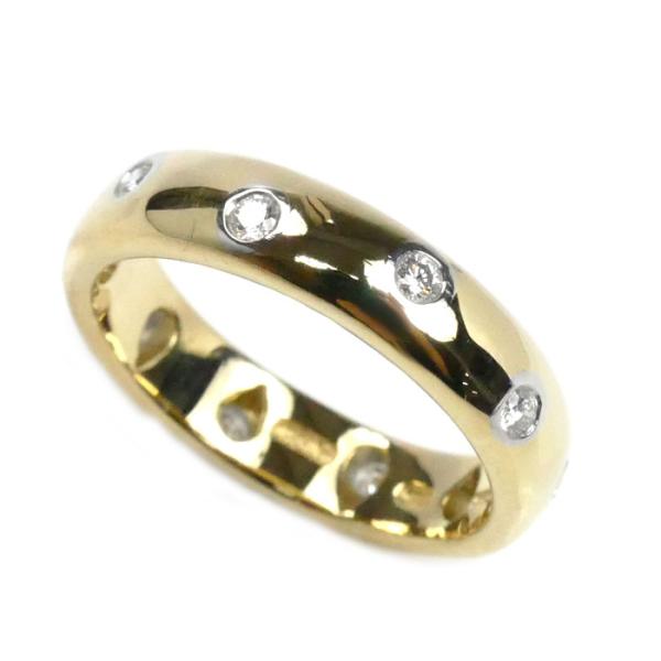 TIFFANY&Co.（ティファニー） K18YG/Pt950 ドッツ ダイヤ リング・指輪